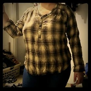 1X brown flannel